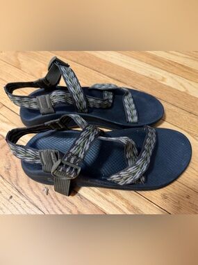 Men's Chaco Outdoor Webbing Sandals Olive/Black Size 12